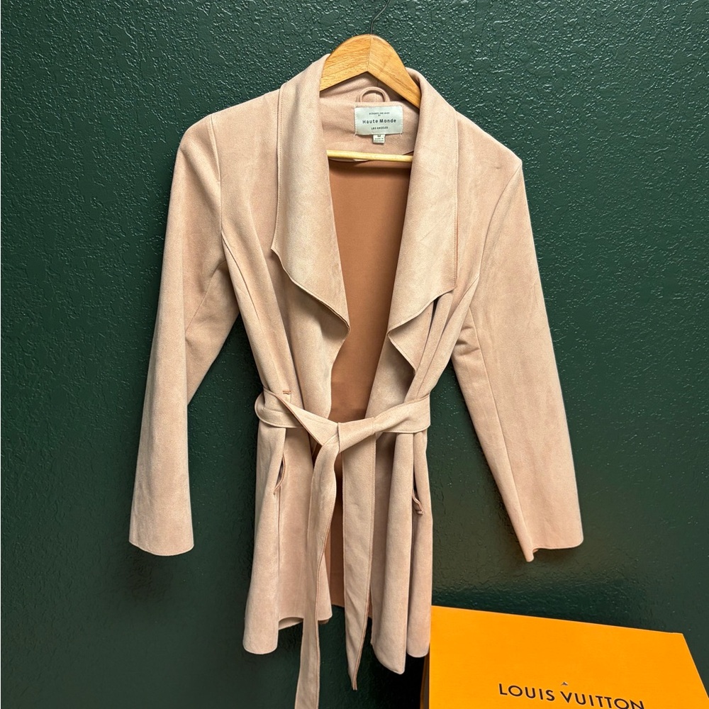 Haute Monde Blush Trench Coat